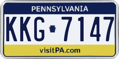 PA license plate KKG7147