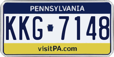 PA license plate KKG7148
