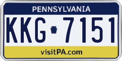PA license plate KKG7151