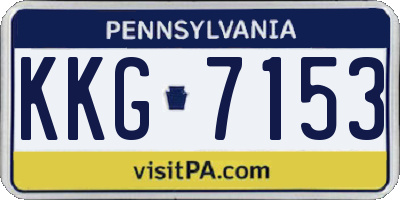 PA license plate KKG7153