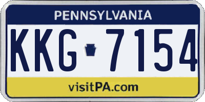PA license plate KKG7154