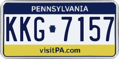 PA license plate KKG7157