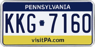 PA license plate KKG7160