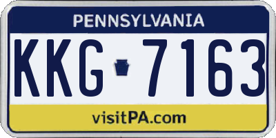 PA license plate KKG7163