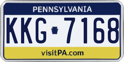 PA license plate KKG7168