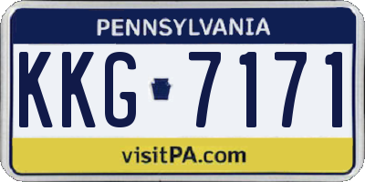 PA license plate KKG7171