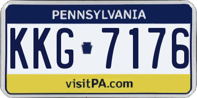PA license plate KKG7176
