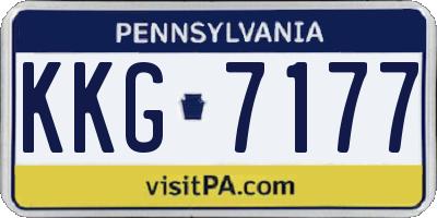 PA license plate KKG7177