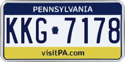 PA license plate KKG7178
