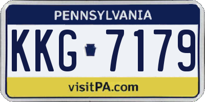 PA license plate KKG7179