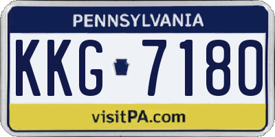 PA license plate KKG7180