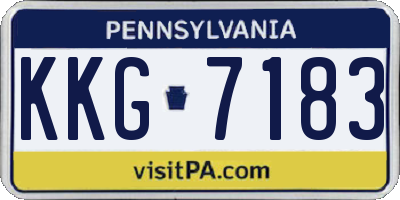 PA license plate KKG7183