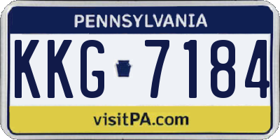 PA license plate KKG7184