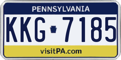 PA license plate KKG7185