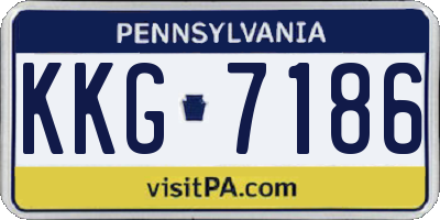PA license plate KKG7186