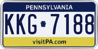PA license plate KKG7188
