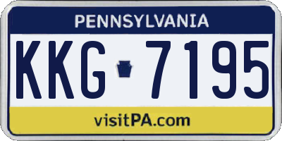 PA license plate KKG7195