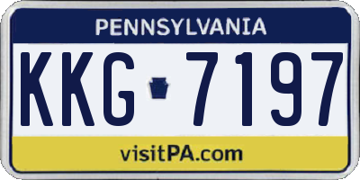 PA license plate KKG7197