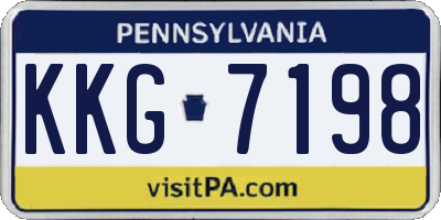 PA license plate KKG7198