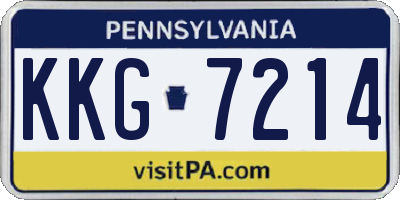 PA license plate KKG7214