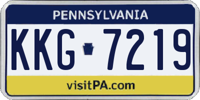 PA license plate KKG7219