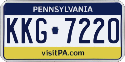 PA license plate KKG7220