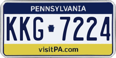 PA license plate KKG7224