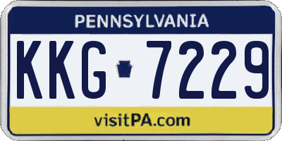 PA license plate KKG7229
