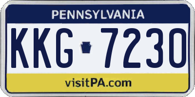 PA license plate KKG7230