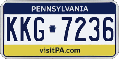 PA license plate KKG7236