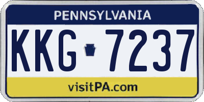 PA license plate KKG7237
