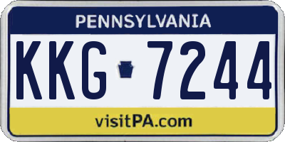 PA license plate KKG7244