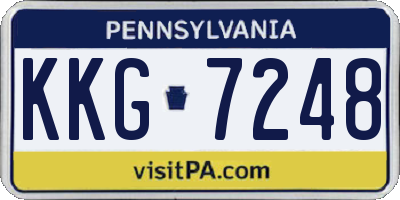 PA license plate KKG7248