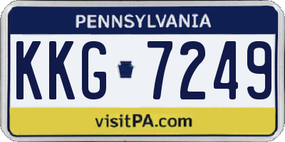 PA license plate KKG7249