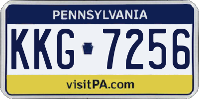 PA license plate KKG7256