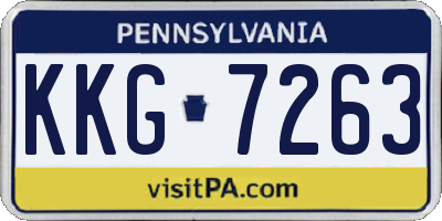 PA license plate KKG7263