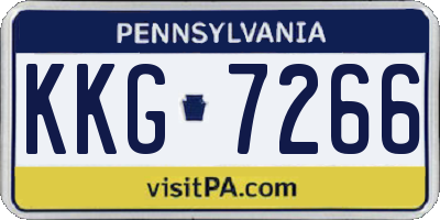 PA license plate KKG7266