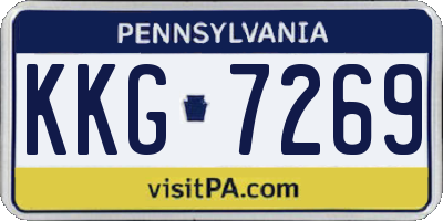 PA license plate KKG7269