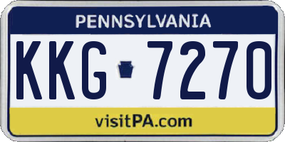 PA license plate KKG7270