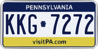 PA license plate KKG7272