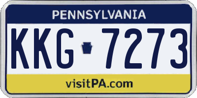 PA license plate KKG7273
