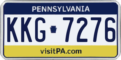 PA license plate KKG7276