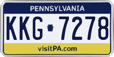 PA license plate KKG7278