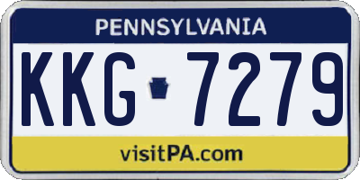 PA license plate KKG7279