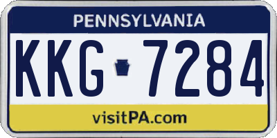 PA license plate KKG7284