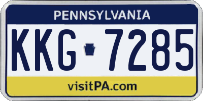 PA license plate KKG7285