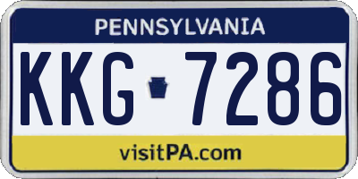 PA license plate KKG7286