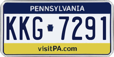PA license plate KKG7291