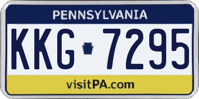 PA license plate KKG7295