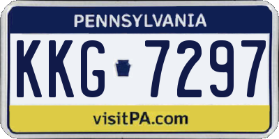 PA license plate KKG7297